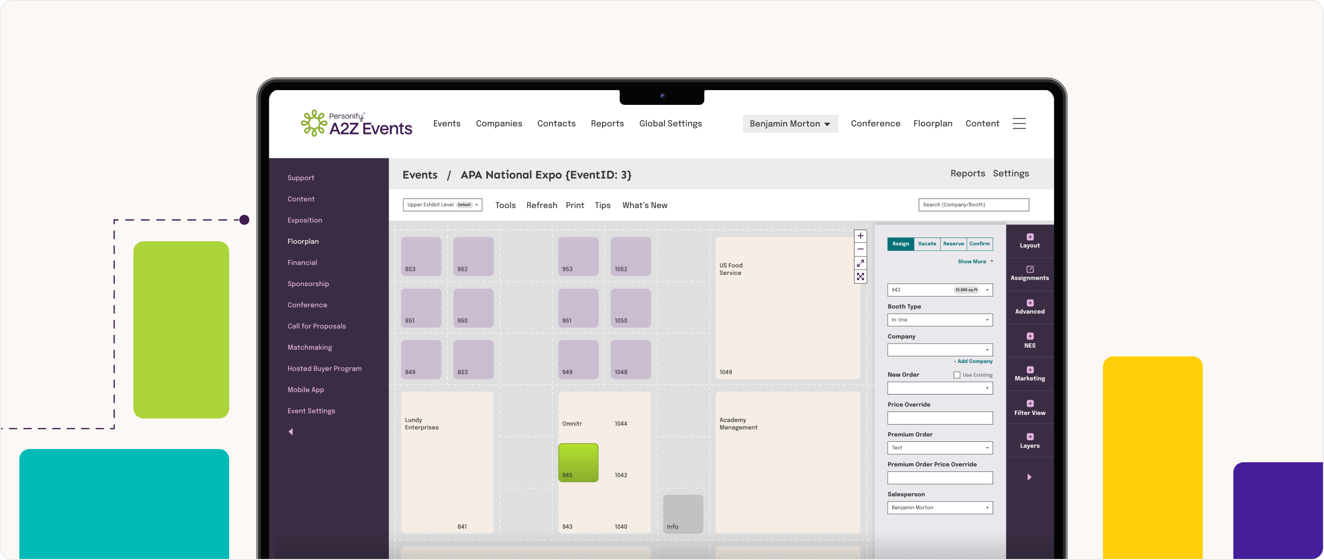 screenshot of A2Z Events